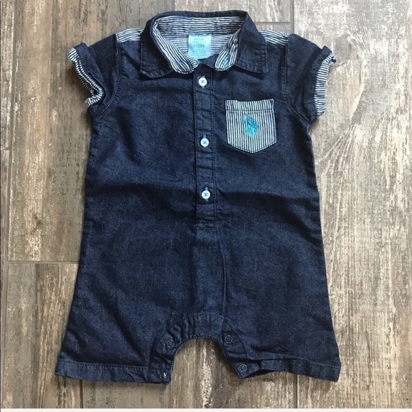 US Polo Assn. baby shortall size 6-9 months - Picture 2 of 7